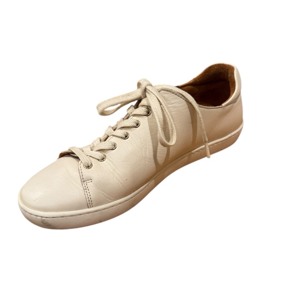 Sezane Womans White Leather Sneakers - Picture 3 of 7